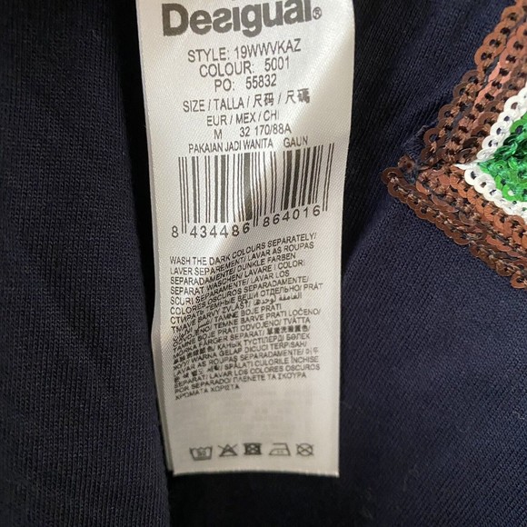 Disgual Womens Vest Norah Front Tie Dress Size Medium Blue NWT - Picture 7 of 7